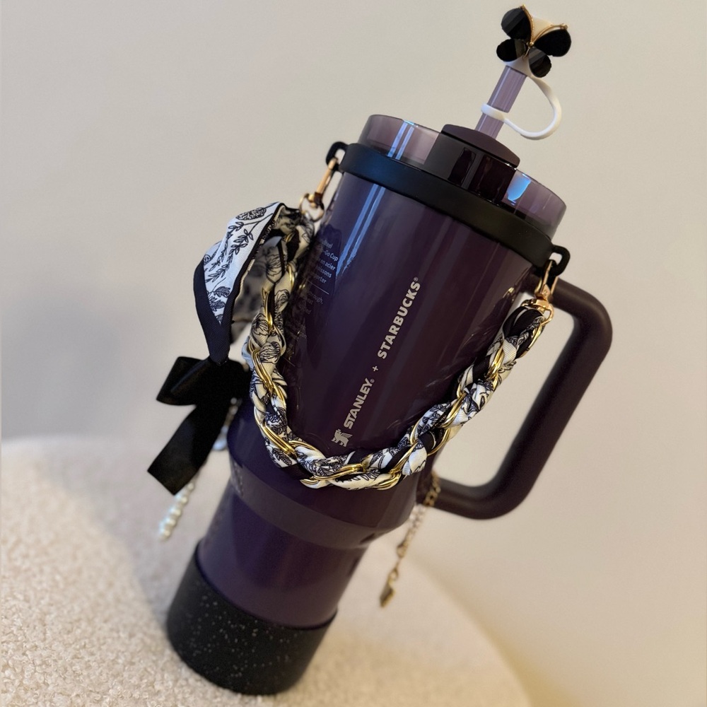 2026 ✨ Plum Stanley x Starbucks Tumbler| Fully Accessorized| The Cup Edit by Kam